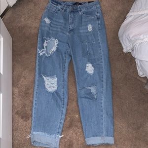 Missguided riot high rise mom jeans
